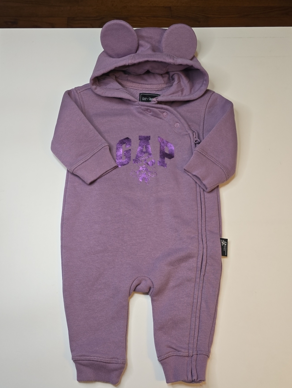 GAP X Disney Hooded Minnie Mouse Romper with Ear Hood